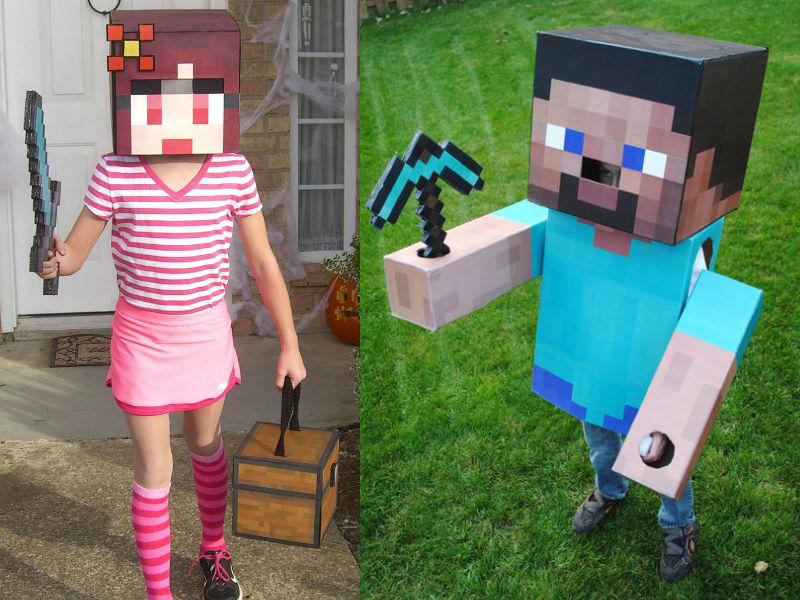 Minecraft Costume - Hilarious ideas for kids' Halloween costumes