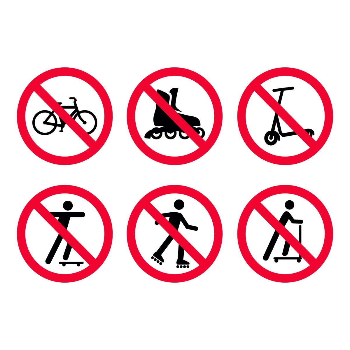 no wheels sign