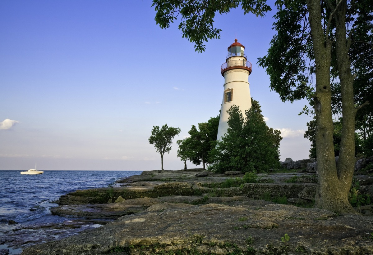 Lake Erie and Ohio's Marblehead Lighthouse in Erie County, Ohio