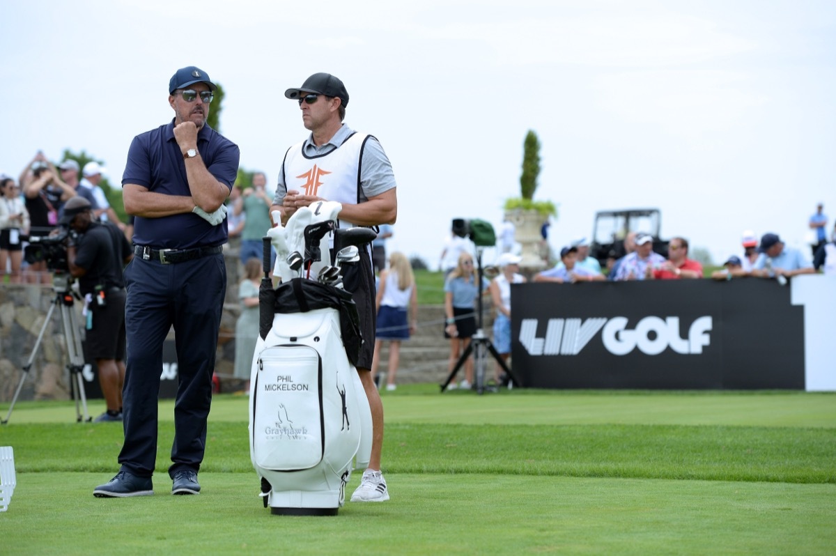 phil mickelson at liv golf tournament