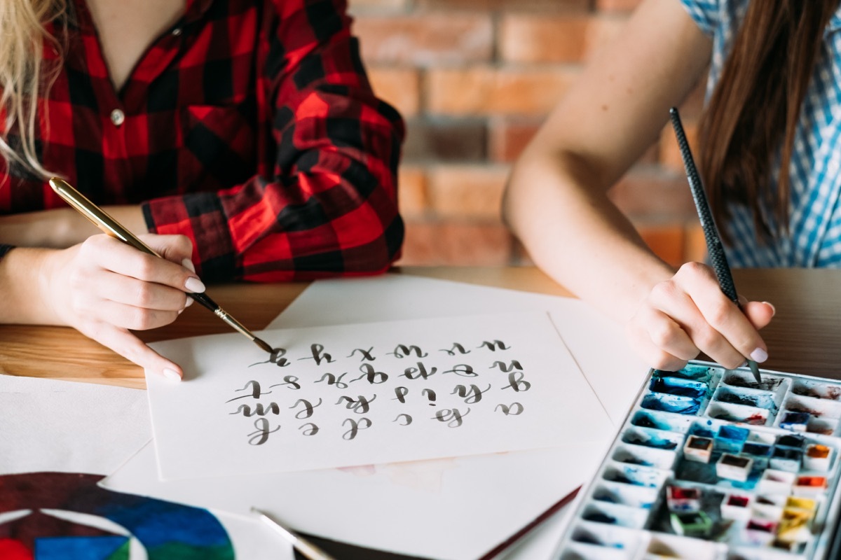 Calligraphy lesson